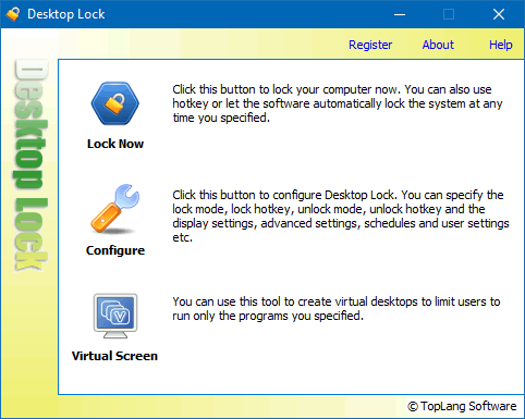 Desktop Lock screen shot