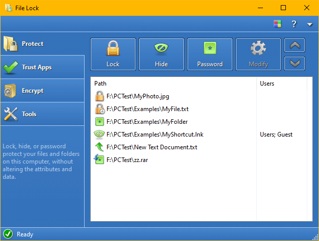 Click to view File Lock 7.0.1 screenshot